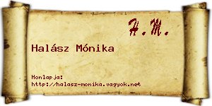 Halász Mónika névjegykártya