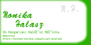 monika halasz business card